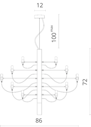 Подвесная люстра Divinare MOLTO 8030/02 LM-30